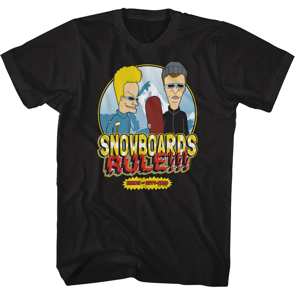 Snowboards Rule Beavis And Butthead Tshirt